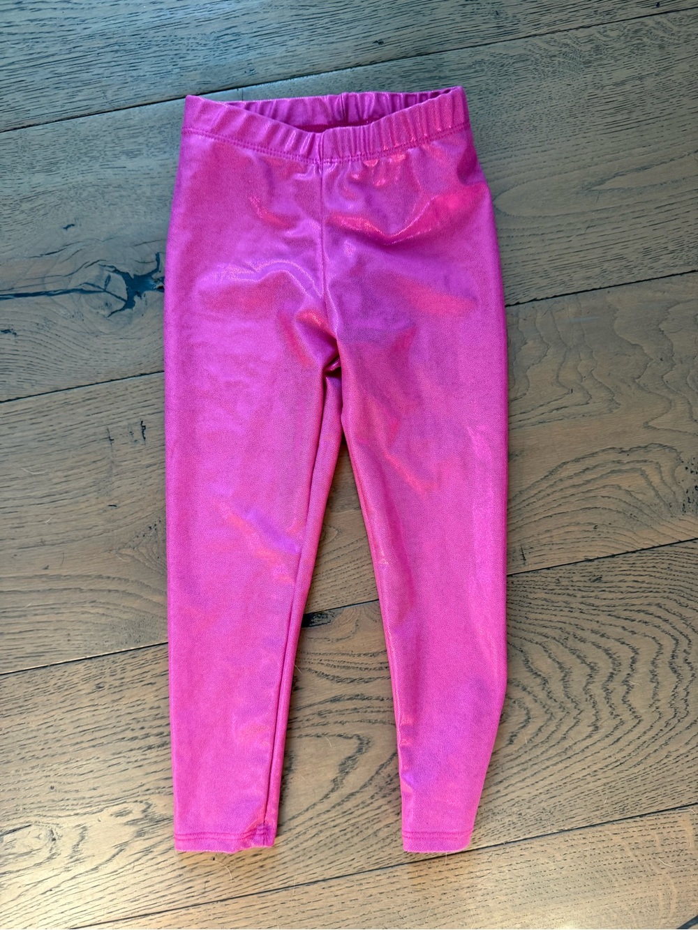 Stretch Is Comfort Hot Pink Metallic Leggings 2T